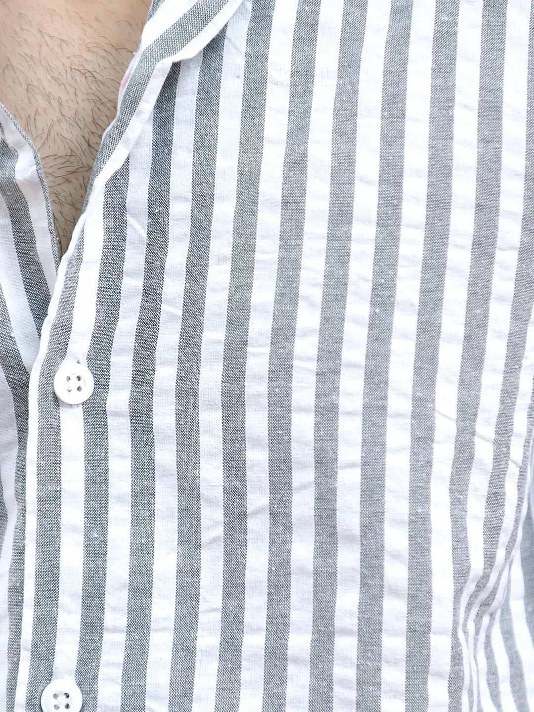 Vornix Black Half Sleeve Stripe Shirt