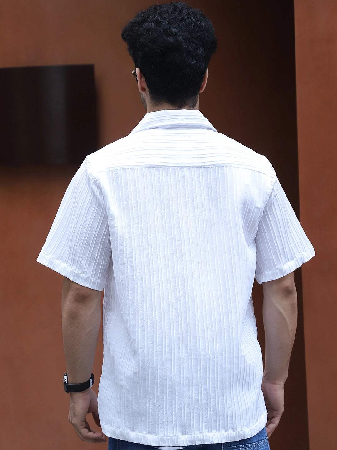 Lush White Half Sleeve Shirt
