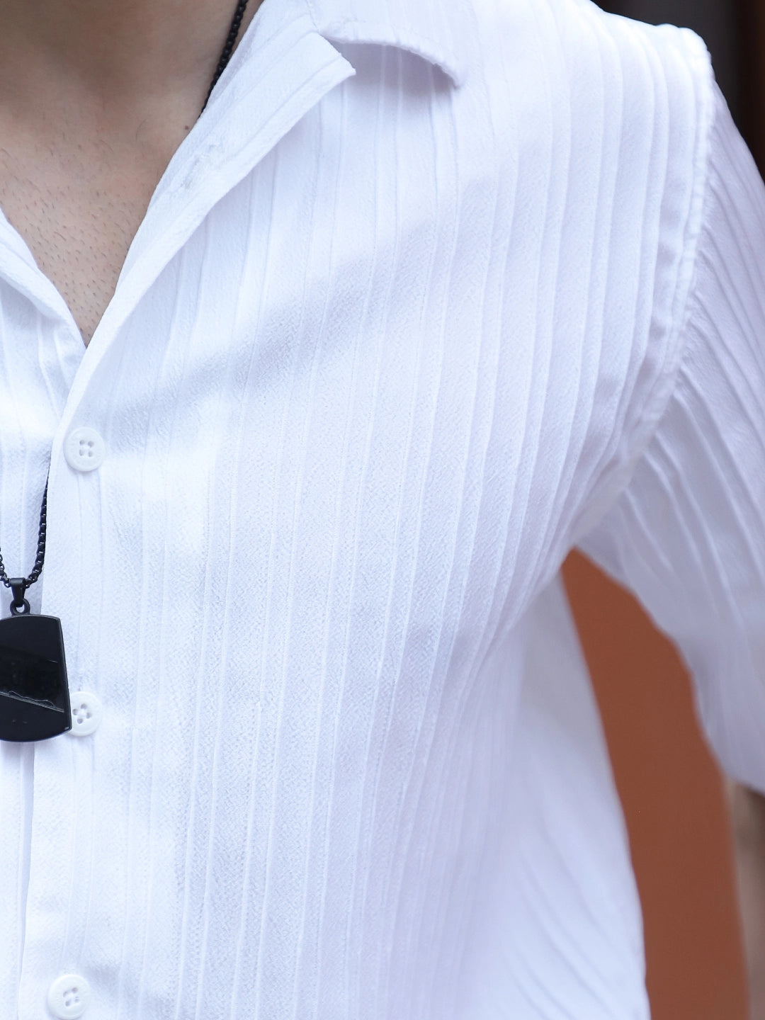 Lush White Half Sleeve Shirt