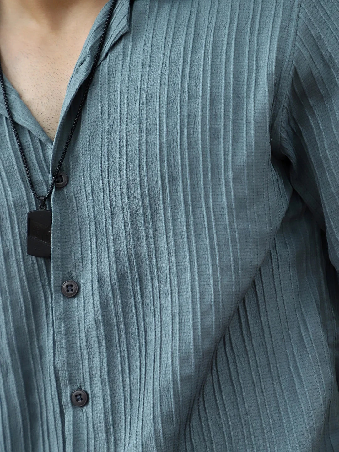 Lush Teal Green Half Sleeve Shirt