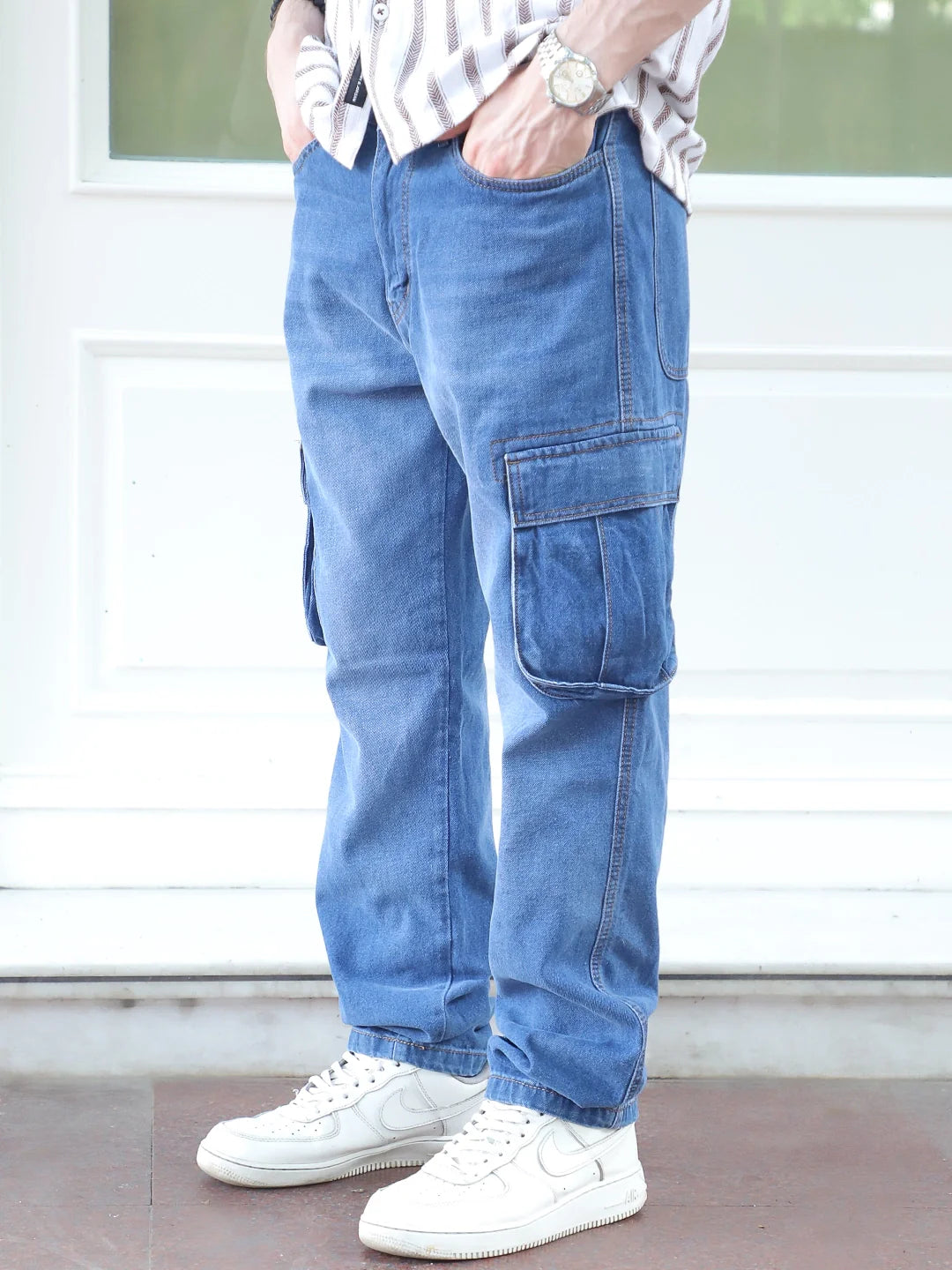 Driftwood Ocean Blue Denim Cargo