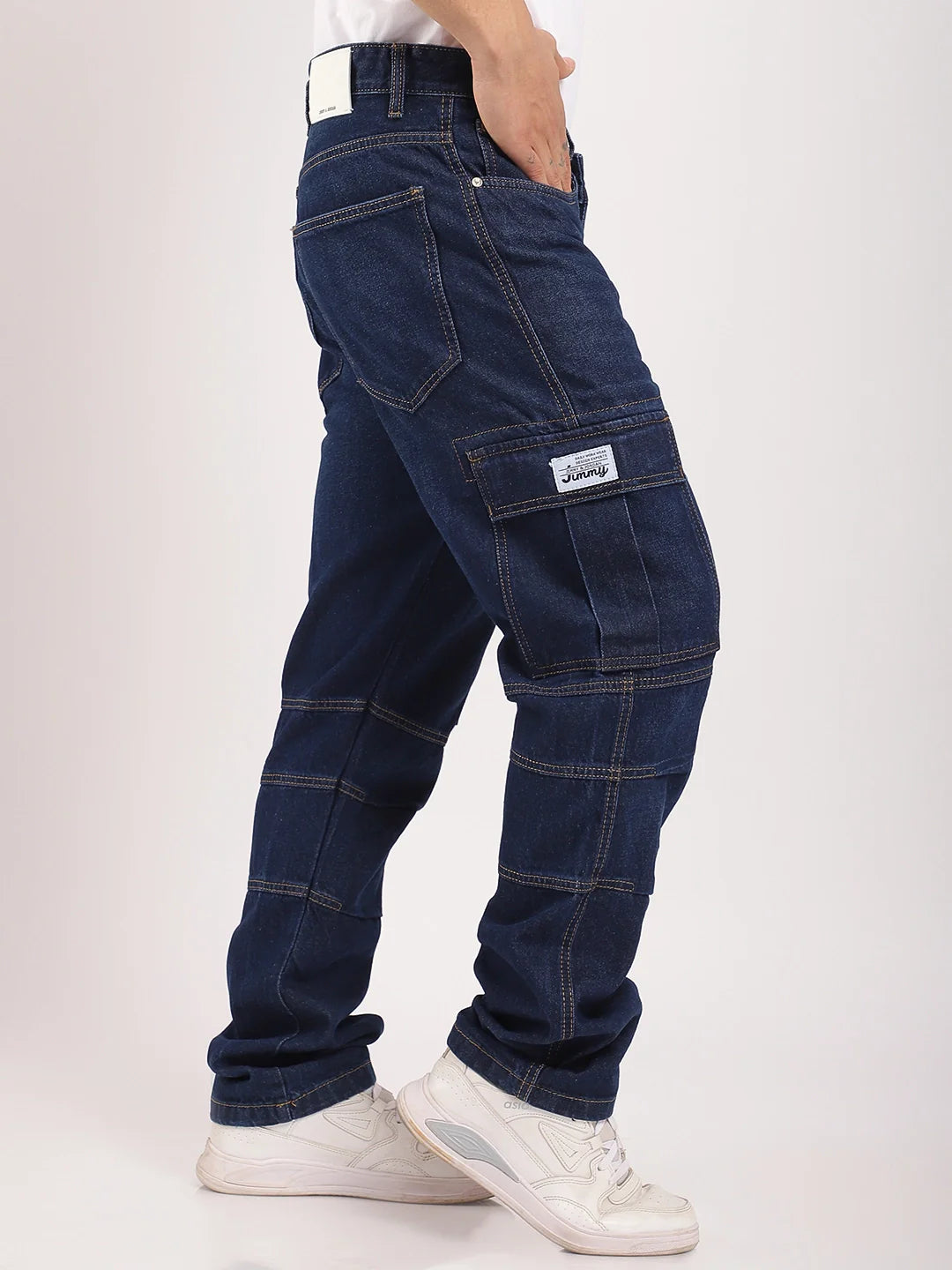 Runway Rebel Dark Blue Denim Cargo