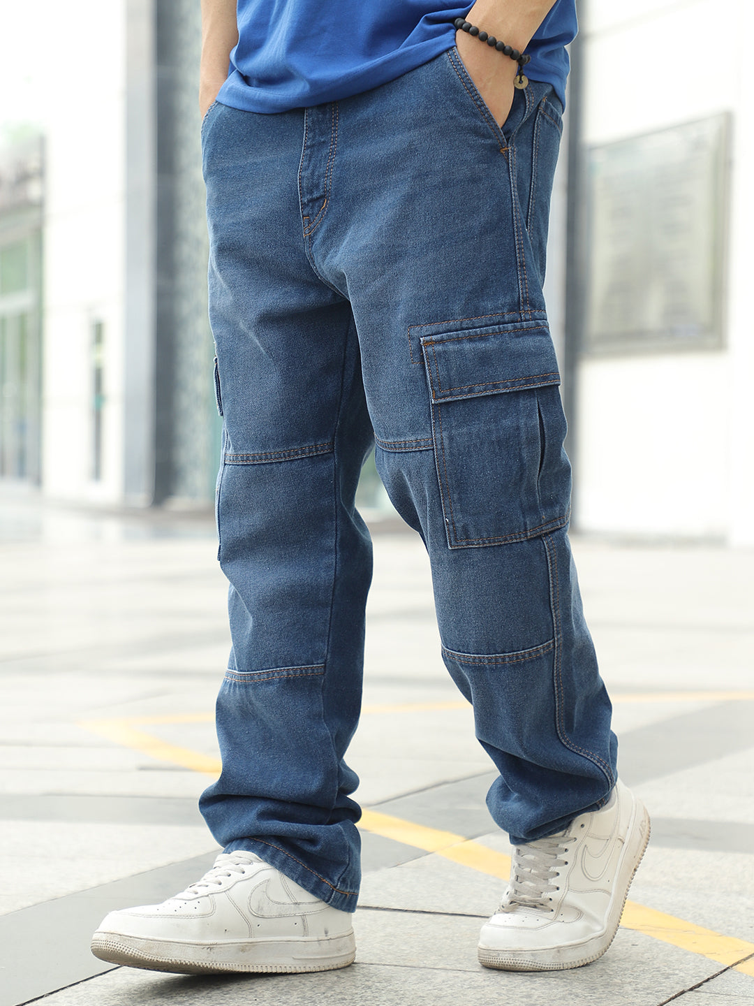 Twilight Fade Dark Blue Denim Cargo