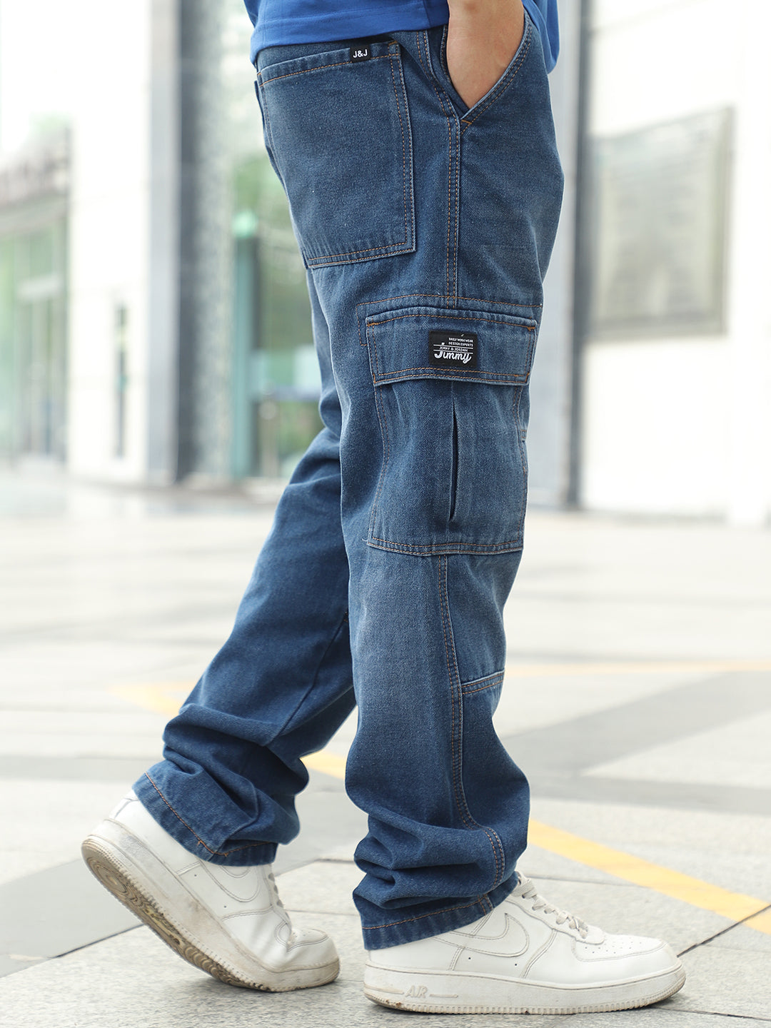 Twilight Fade Dark Blue Denim Cargo