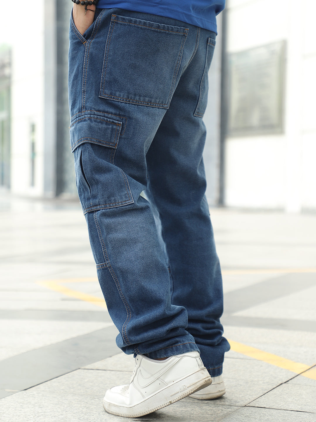 Twilight Fade Dark Blue Denim Cargo