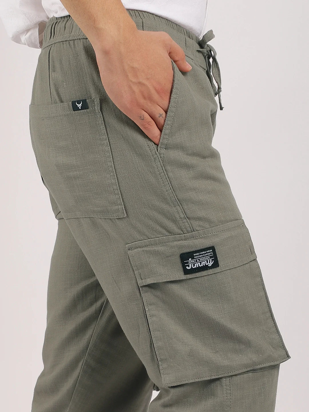 Desert Light Steel Grey Linen Cargo