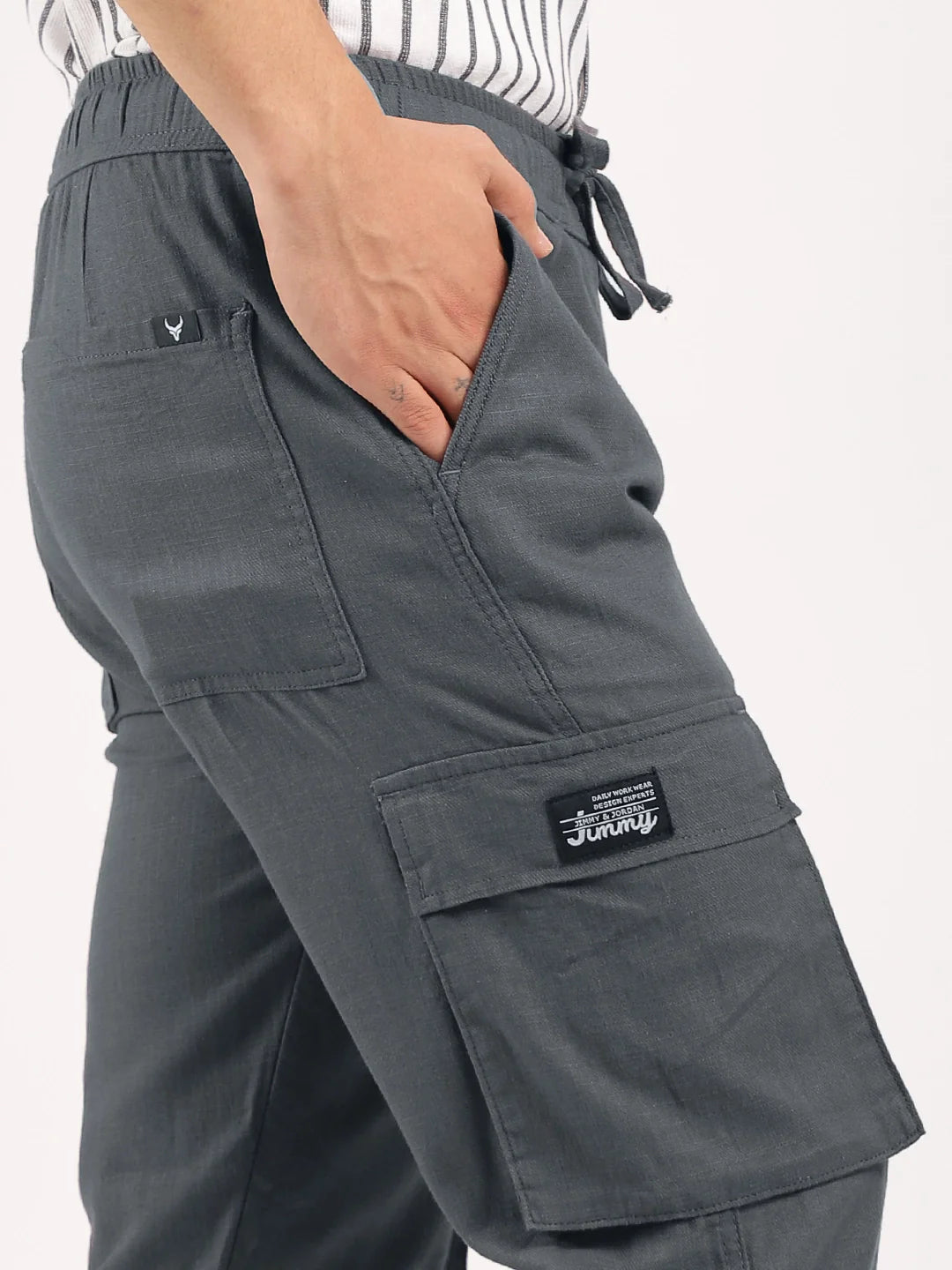 Desert Dark Grey Linen Cargo