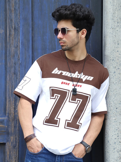 Bad Karma Mocha Brown Oversized Tee