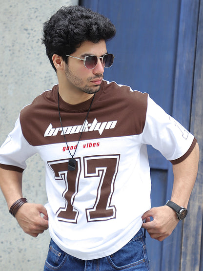 Bad Karma Mocha Brown Oversized Tee