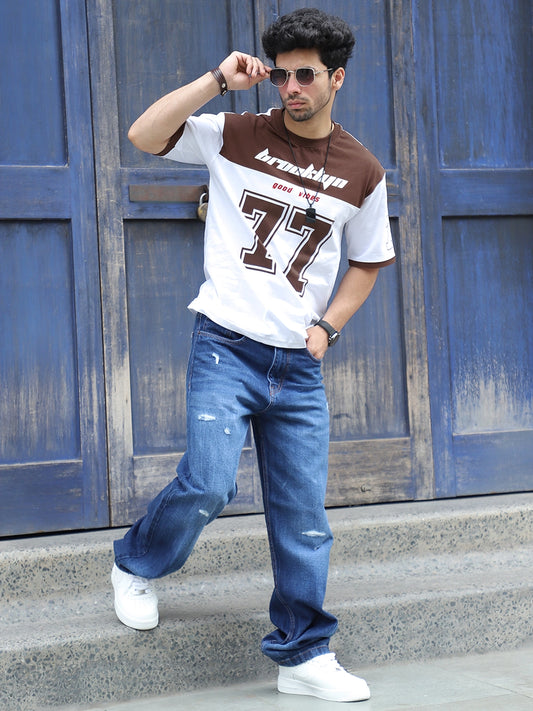 Bad Karma Mocha Brown Oversized Tee