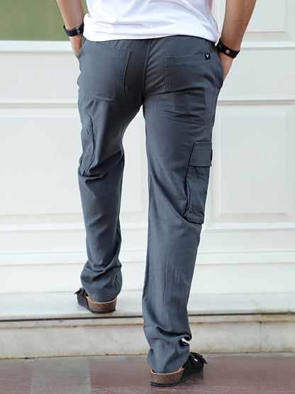 Desert Steel Grey Linen Cargo