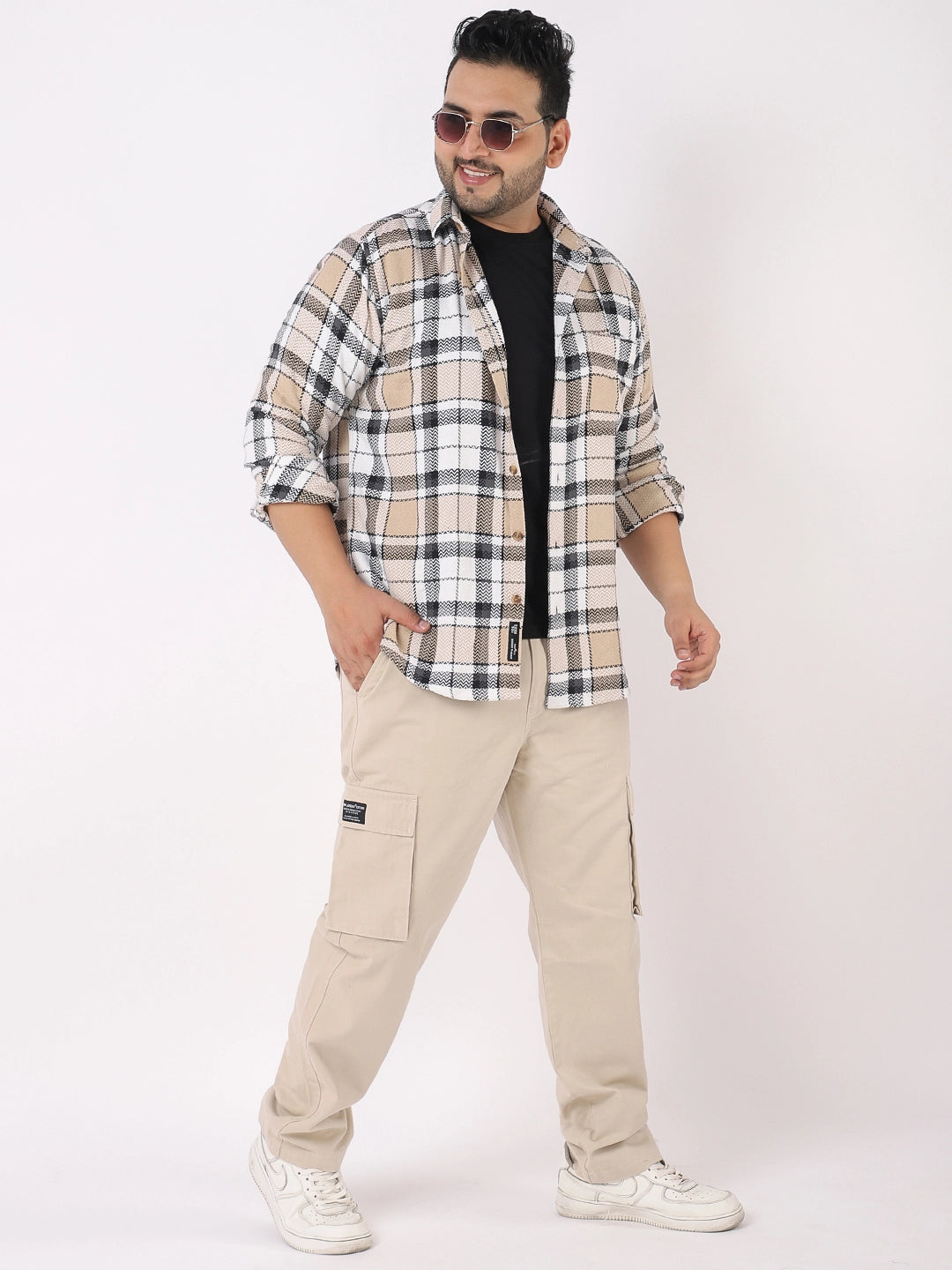 Grindel Beige Plus Size Cargo