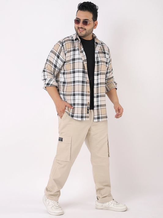 Grindel Beige Plus Size Cargo