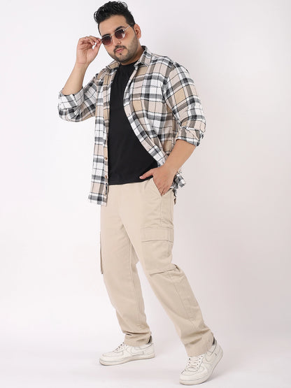 Grindel Beige Plus Size Cargo