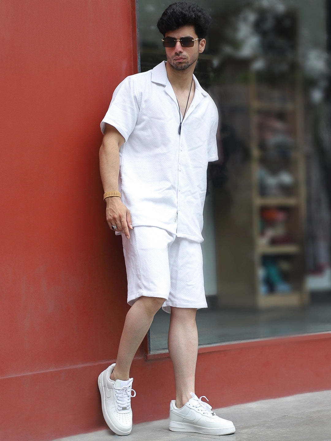 Minimalist Textured White Co-Ord Set