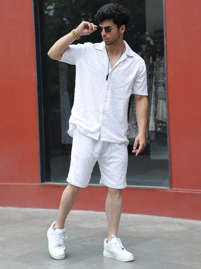 Minimalist Textured White Co-Ord Set