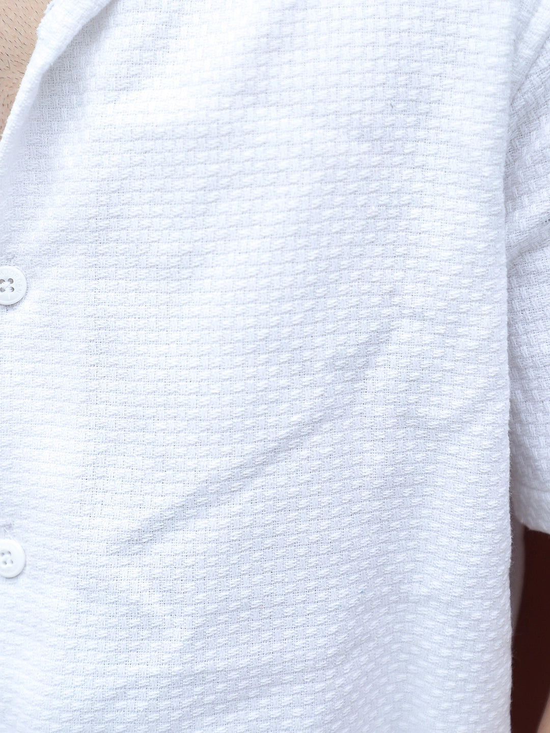Minimalist Textured White Co-Ord Set