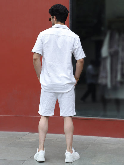 Minimalist Textured White Co-Ord Set