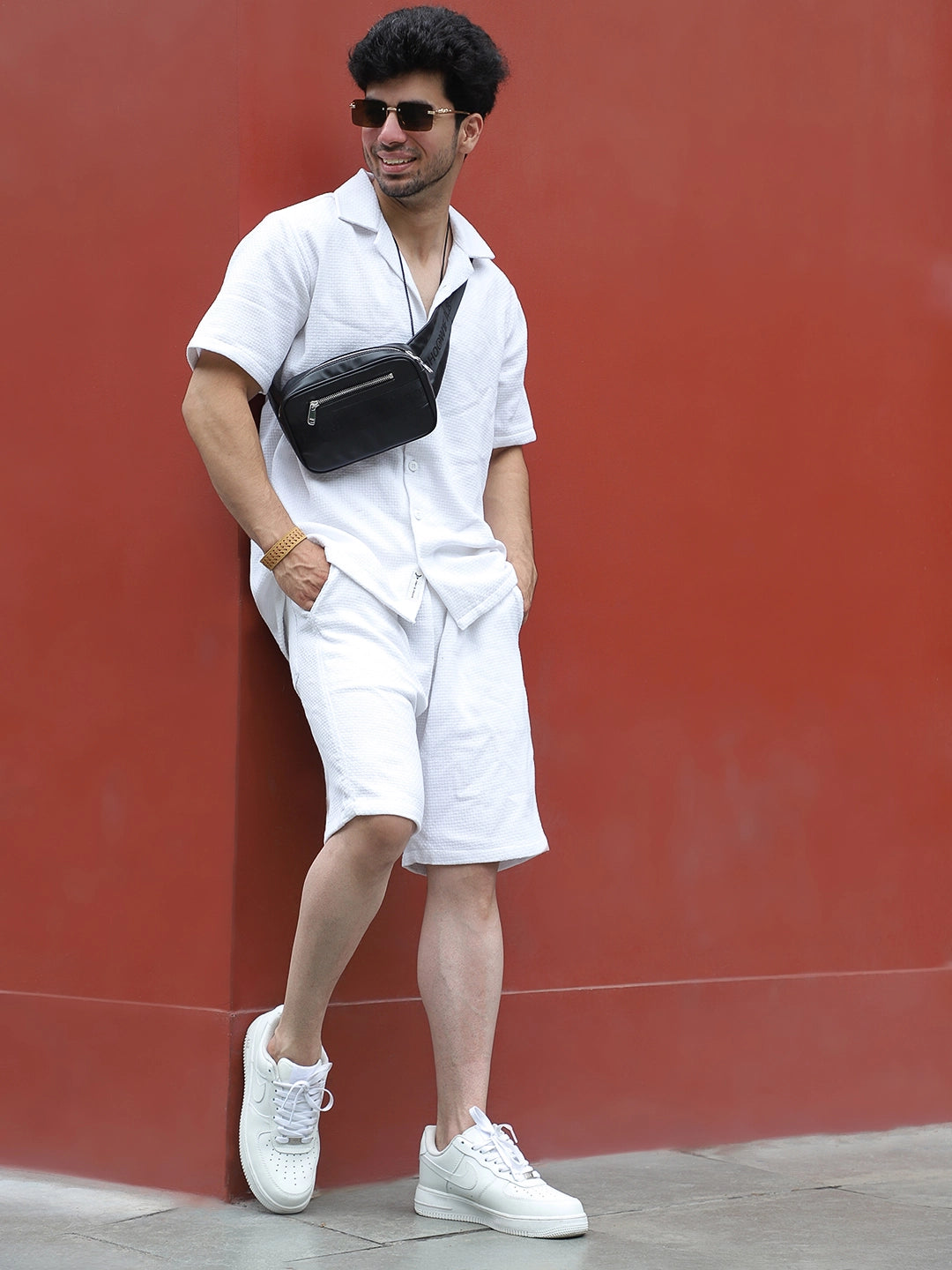 Minimalist Textured White Co-Ord Set