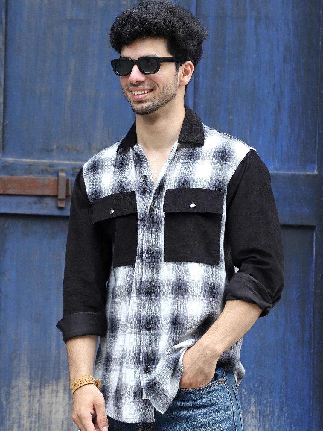 Sovereign Black Cotrise Shirt with Check