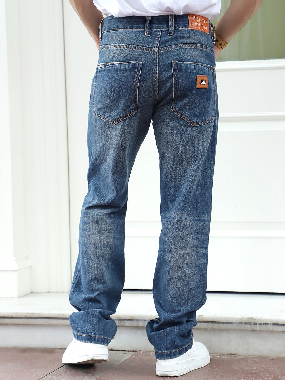 Oliver Cobalt Blue Denim Straight Fit Jeans