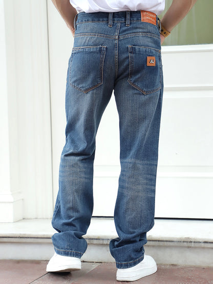Oliver Cobalt Blue Denim Straight Fit Jeans