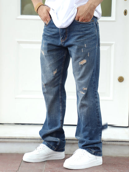 Oliver Cobalt Blue Denim Straight Fit Jeans