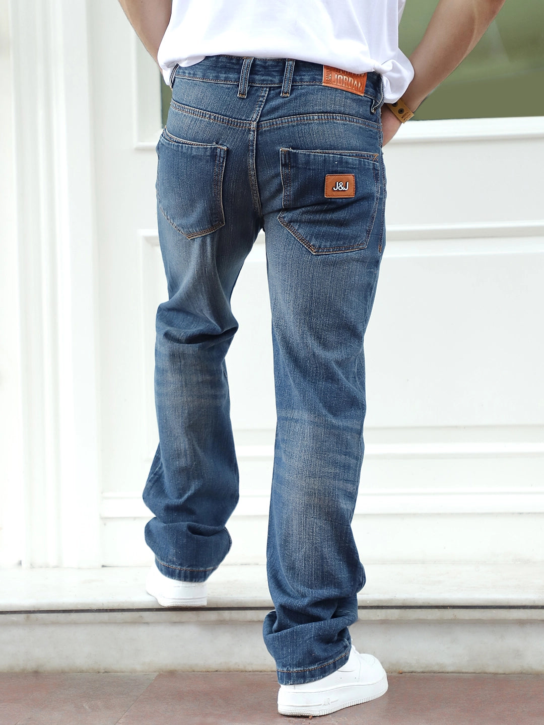 Oliver Cobalt Blue Denim Straight Fit Jeans