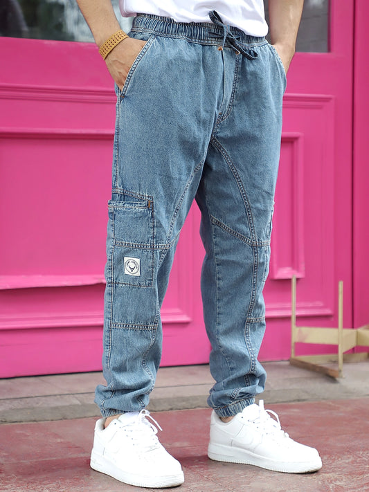 Skyline Tint Light Blue Denim Joggers