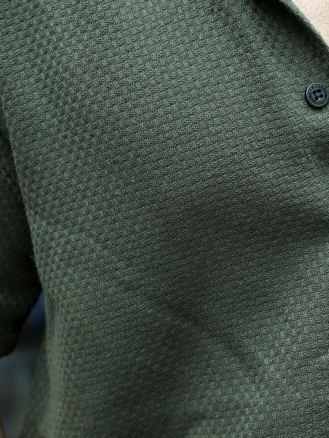 Minimalist Textured Dark Green Co-Ord Set