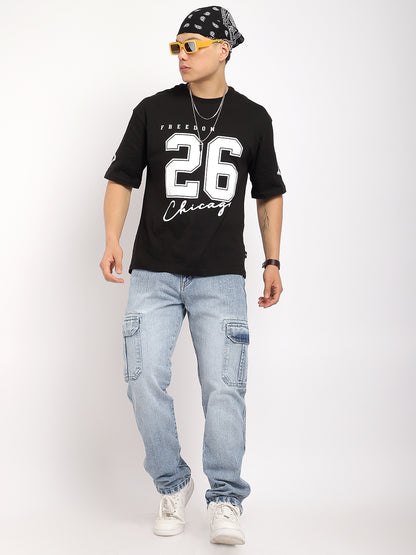 Caventor Ice Blue Baggy Fit Denim Cargo