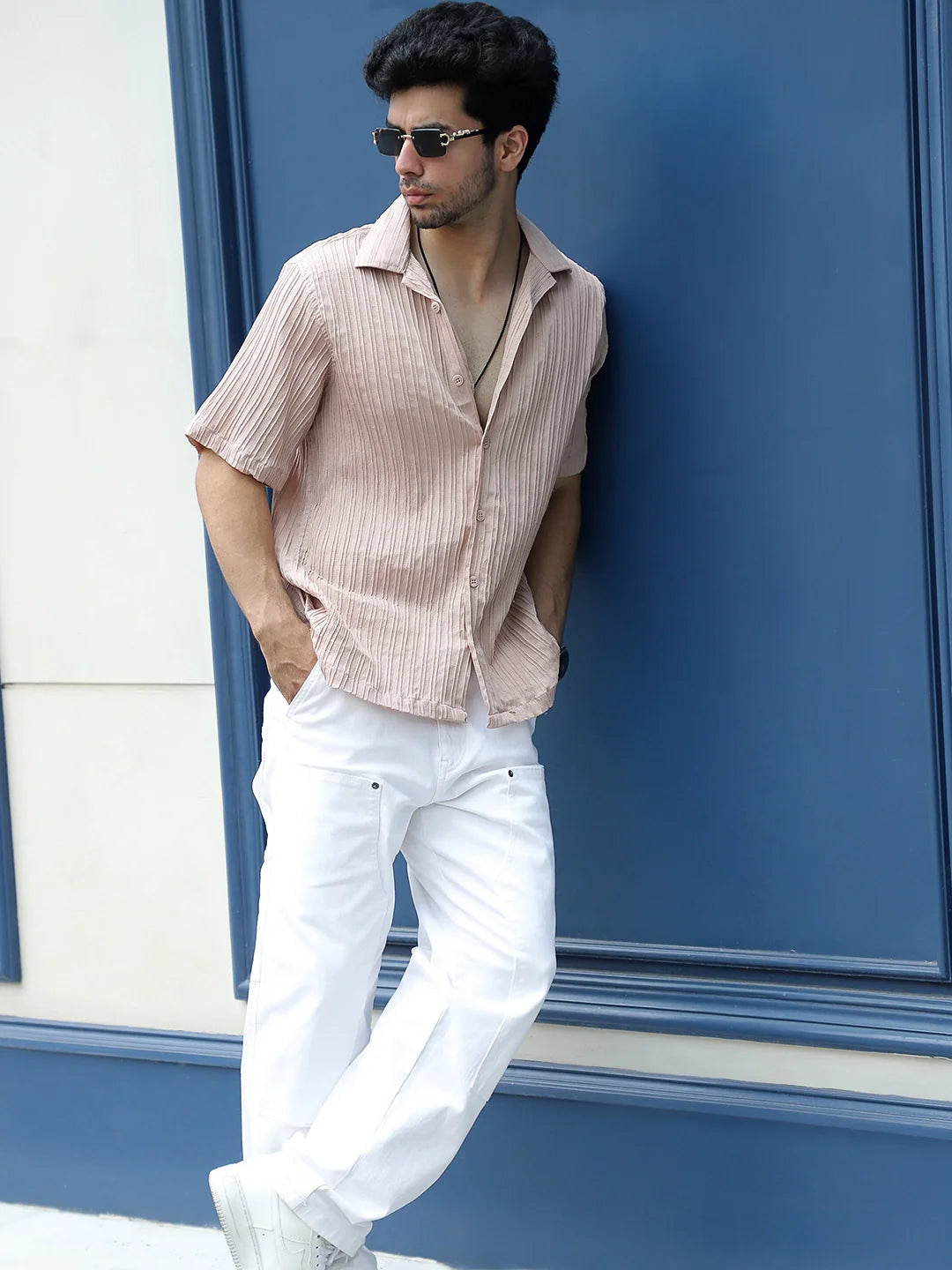 Lush Dusty Peach Half Sleeve Shirt