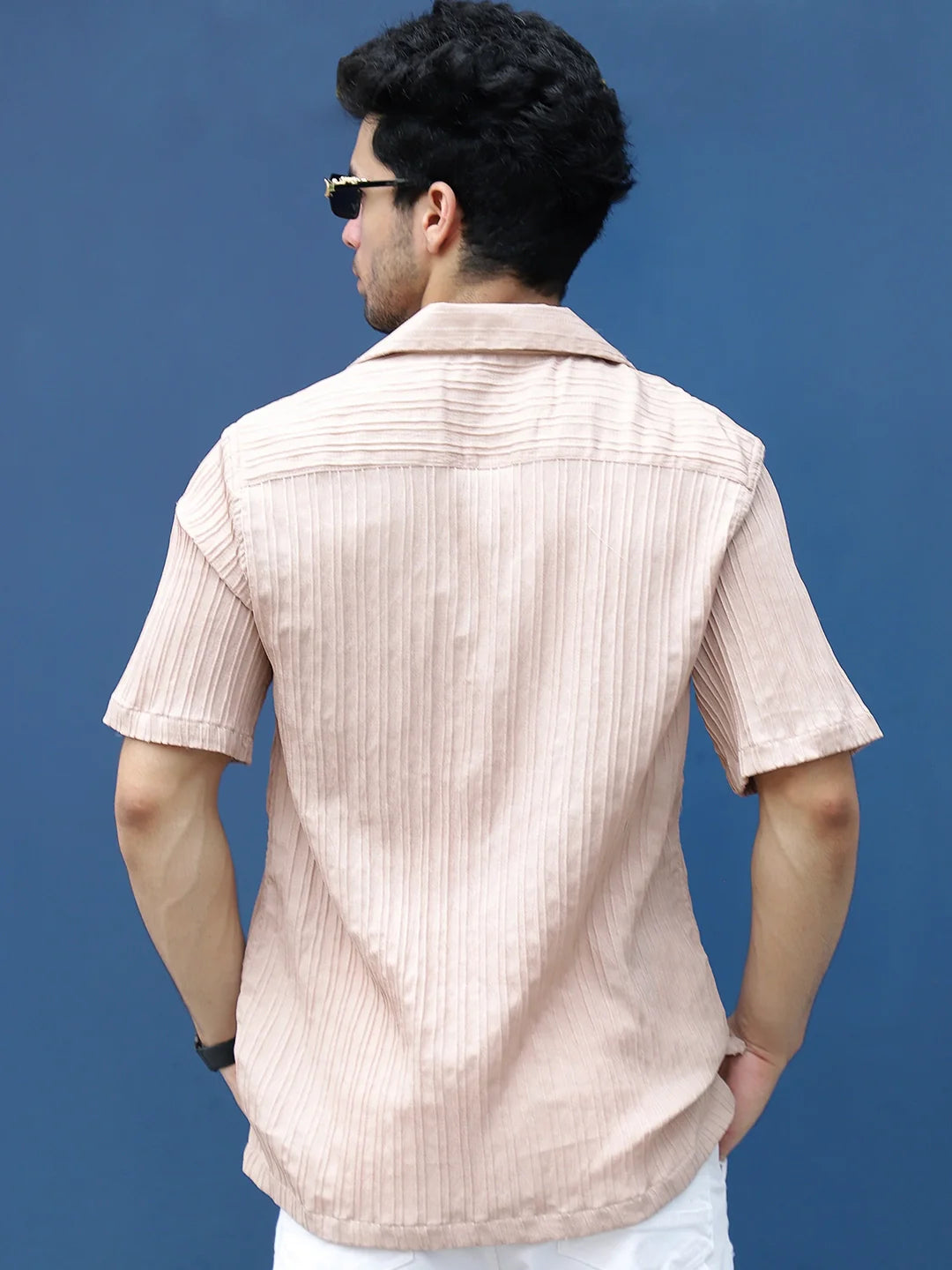 Lush Dusty Peach Half Sleeve Shirt