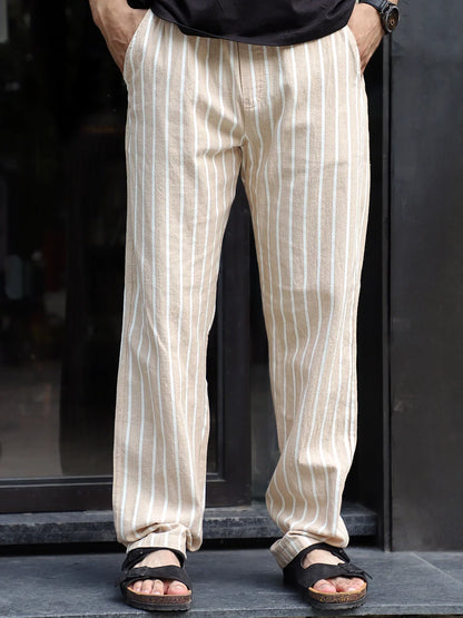 Frostline Beige Stripe Trouser