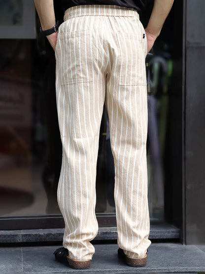 Frostline Beige Stripe Trouser