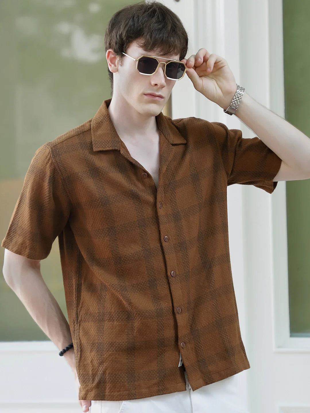 Sunbound Brown Check Shirt