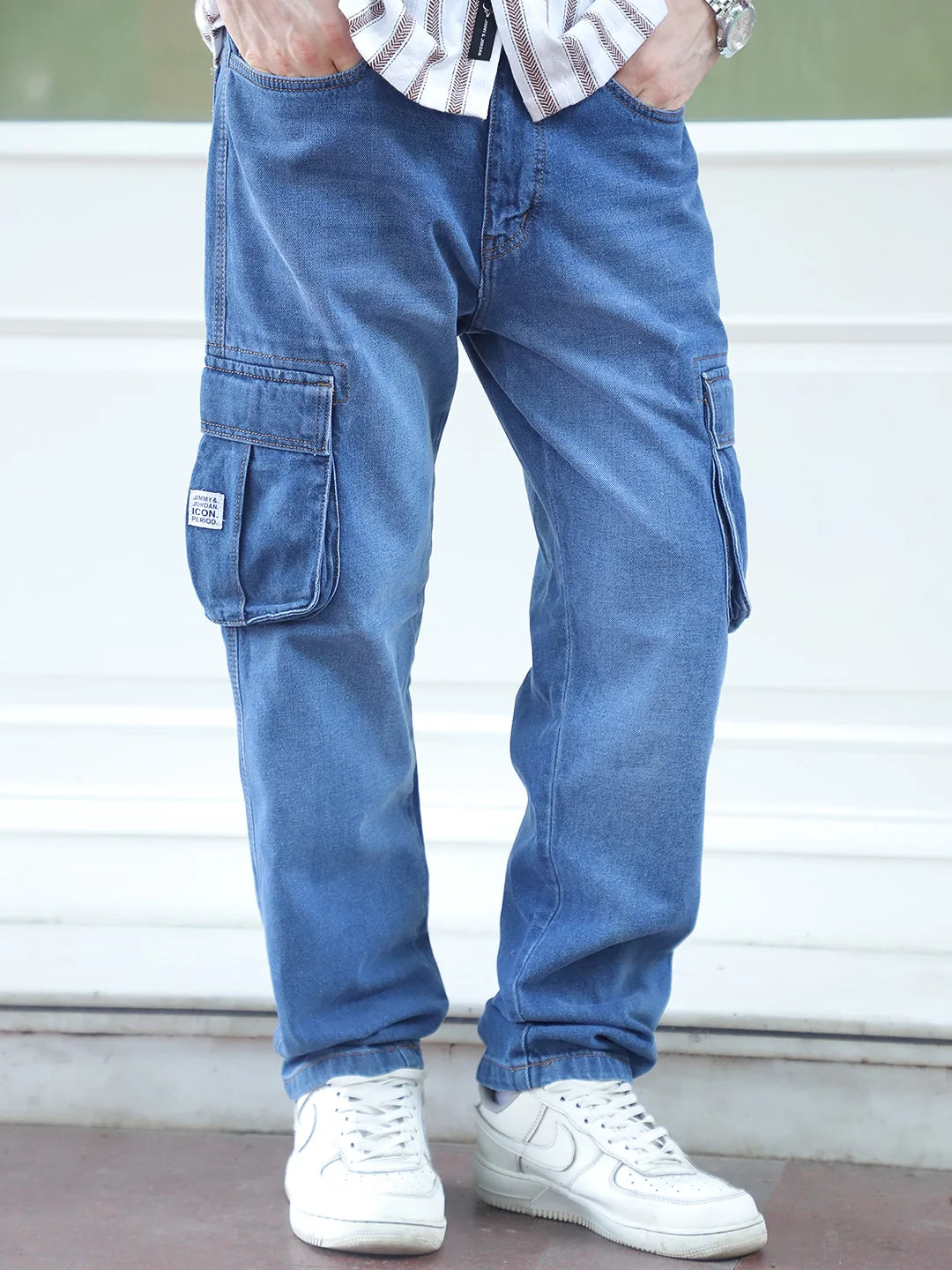 Driftwood Ocean Blue Denim Cargo