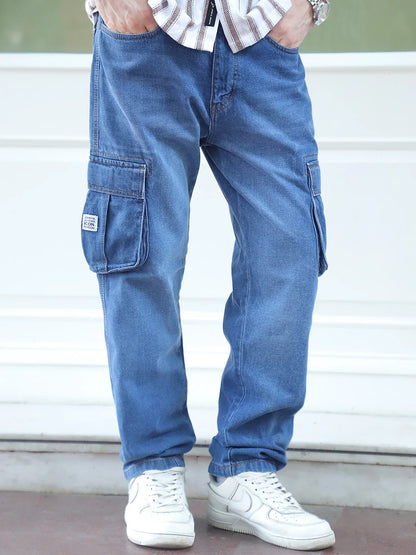 Driftwood Ocean Blue Denim Cargo