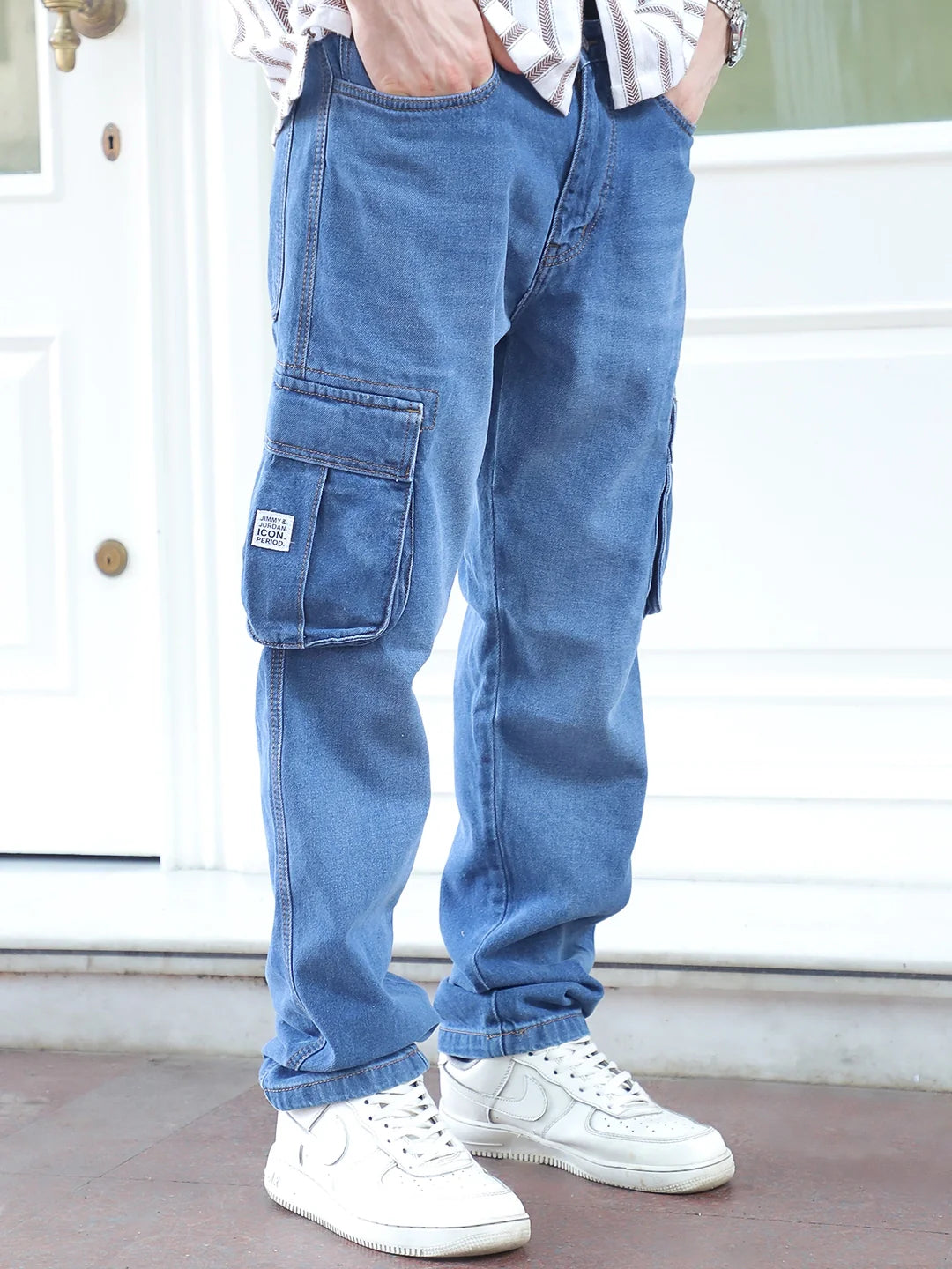 Driftwood Ocean Blue Denim Cargo