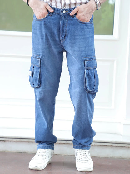 Driftwood Ocean Blue Denim Cargo
