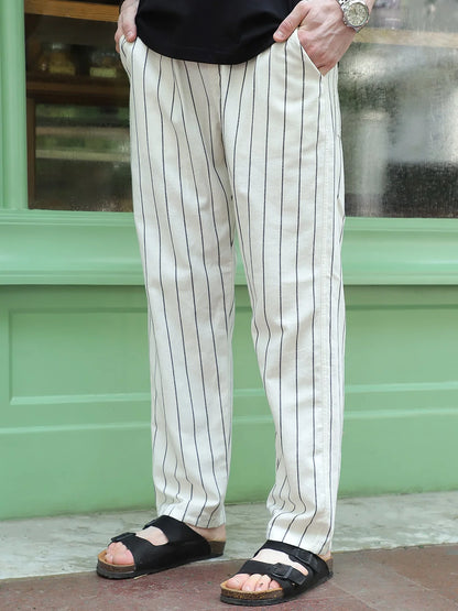 Oatmark Off White Stripe Trouser