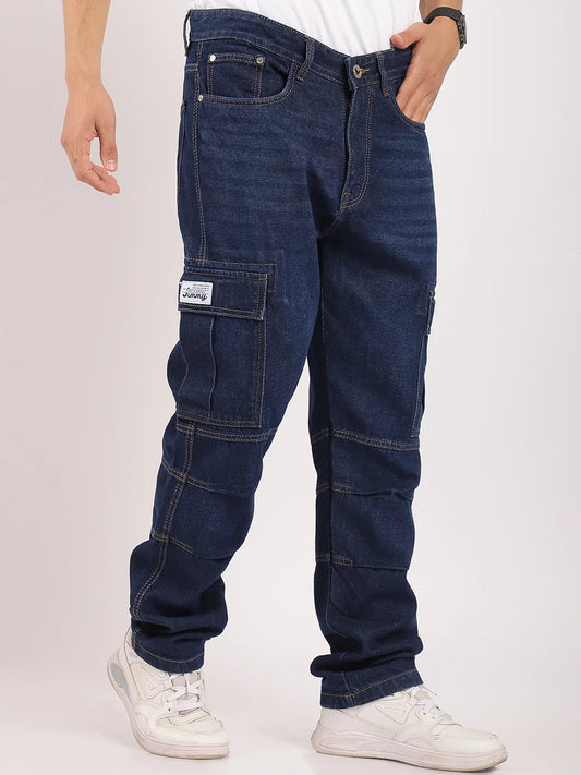 Runway Rebel Dark Blue Denim Cargo