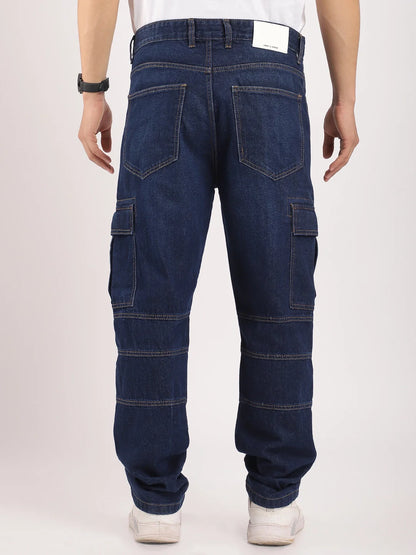 Runway Rebel Dark Blue Denim Cargo
