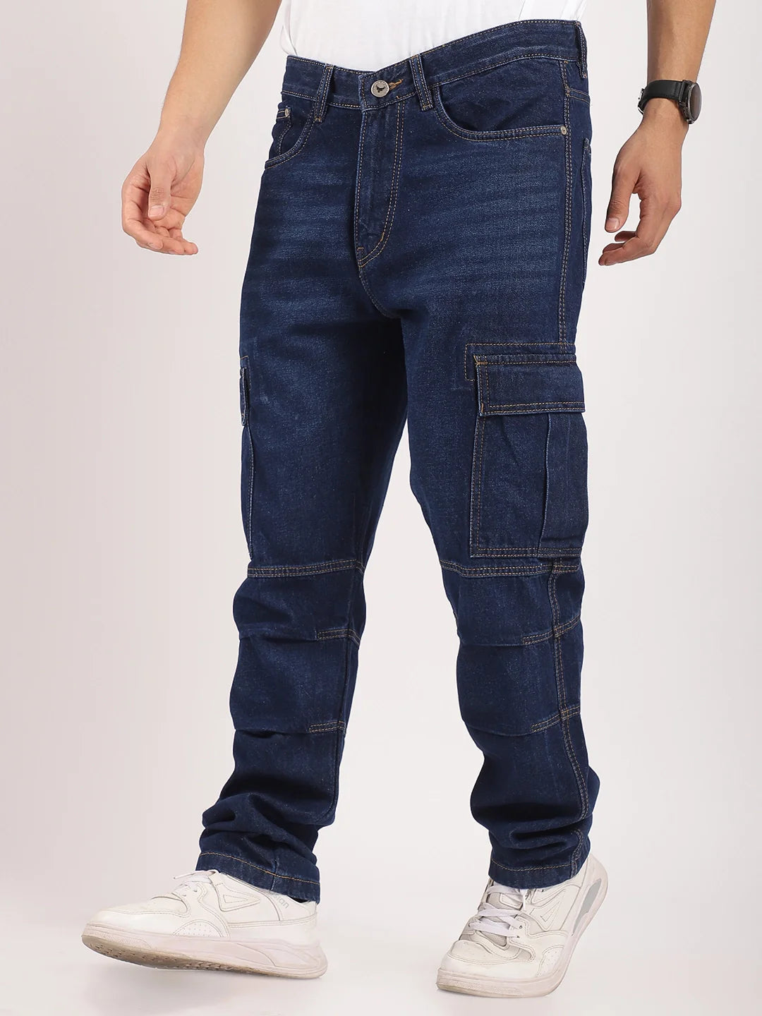 Runway Rebel Dark Blue Denim Cargo