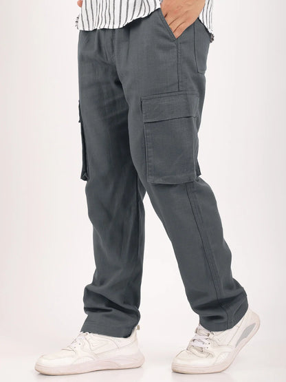 Desert Dark Grey Linen Cargo