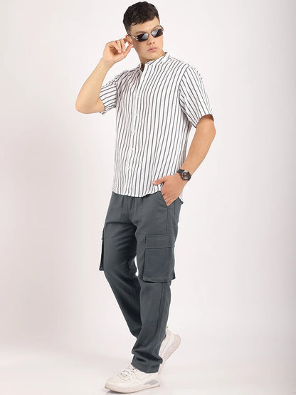 Desert Dark Grey Linen Cargo