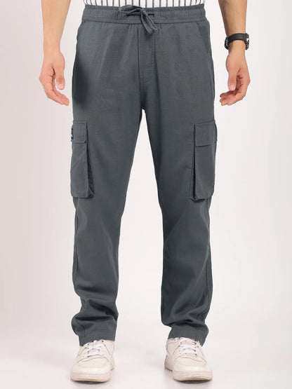 Desert Dark Grey Linen Cargo