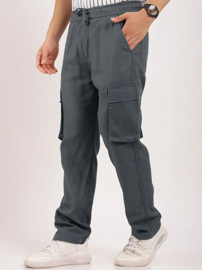 Desert Dark Grey Linen Cargo