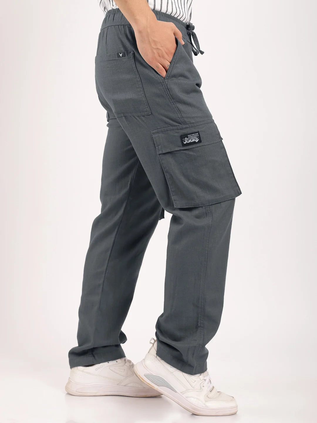 Desert Dark Grey Linen Cargo