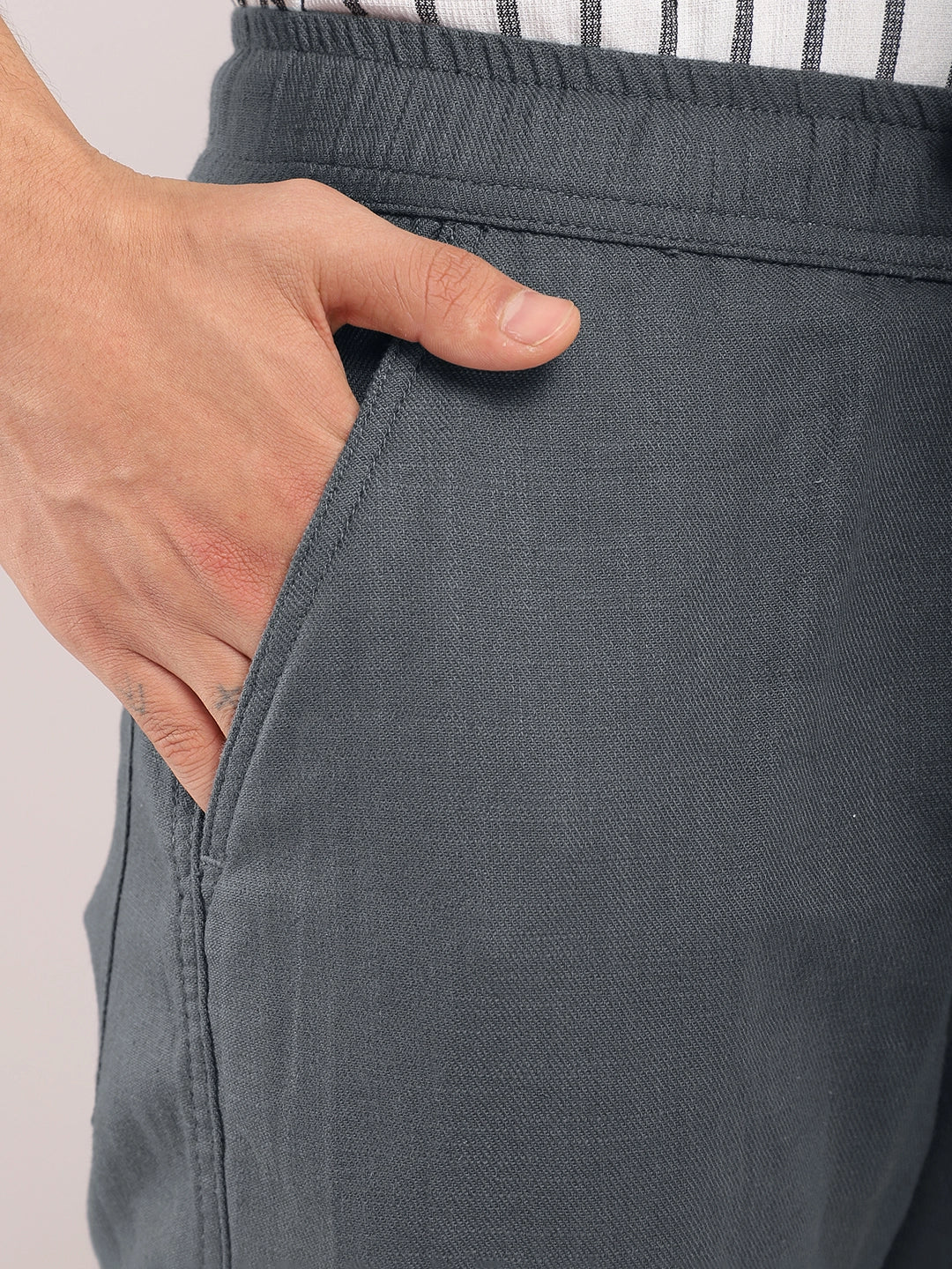 Desert Dark Grey Linen Cargo